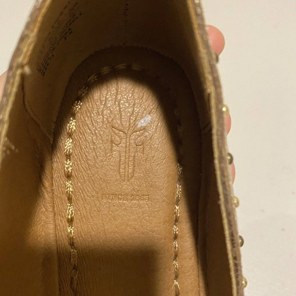 Frye Girls Youth Carson Shimmer Ballet Flat Rose Gold Slip On Shoe Casual Size 4 - Picture 7 of 9